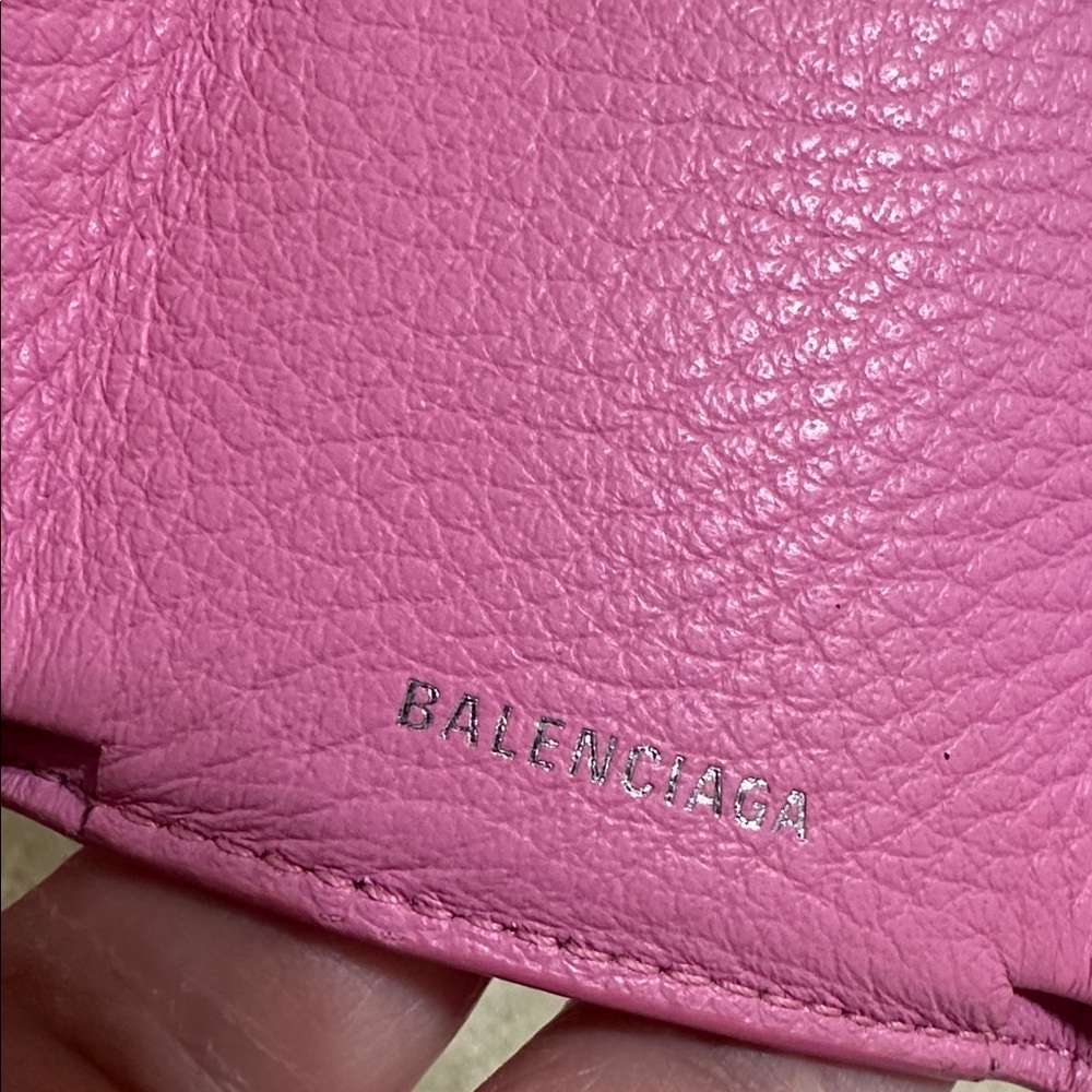 Balenciaga Pink Tri-Fold Compact Wallet - Picture 10 of 12